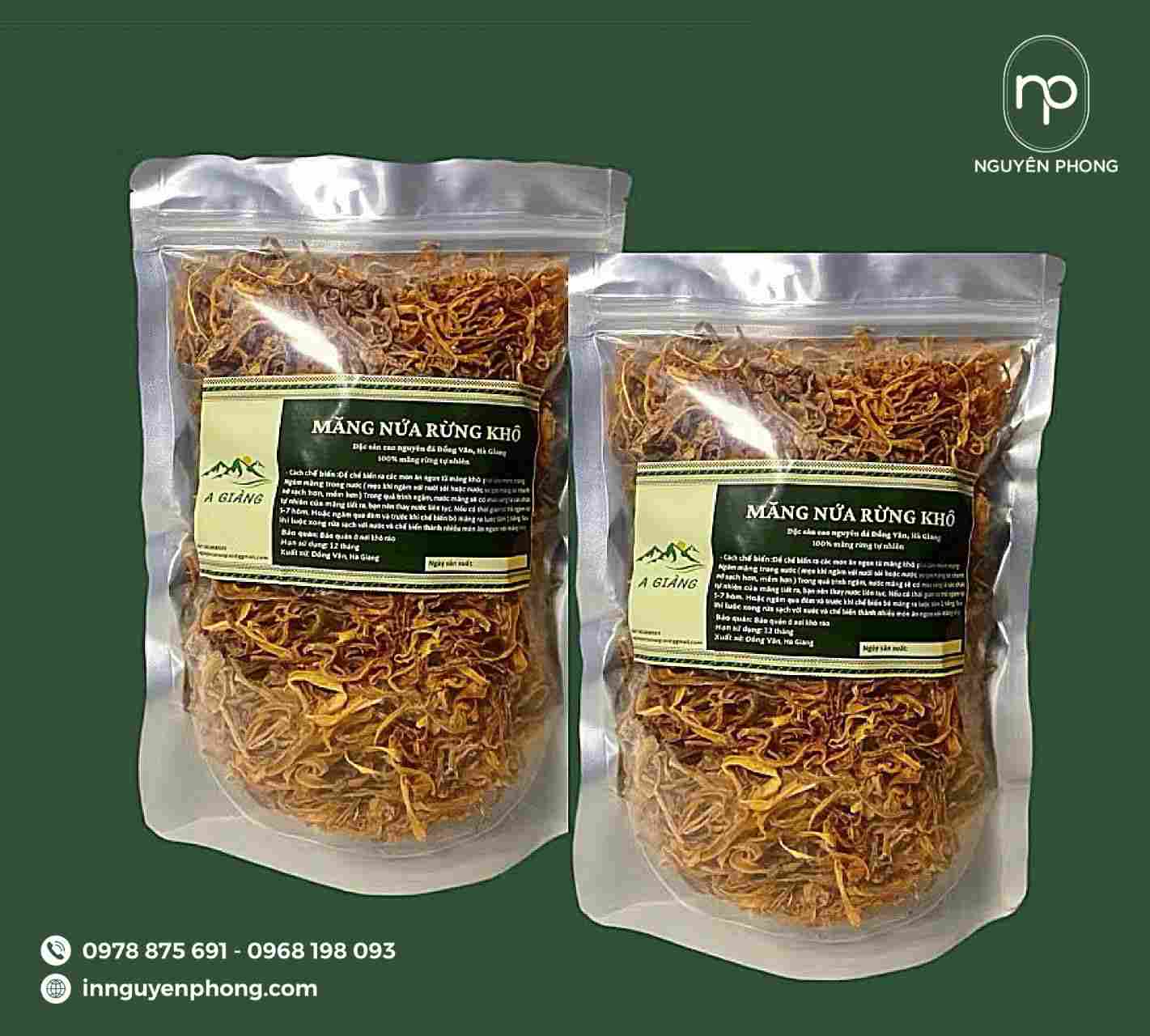mẫu tem nhãn măng khô chất lượng